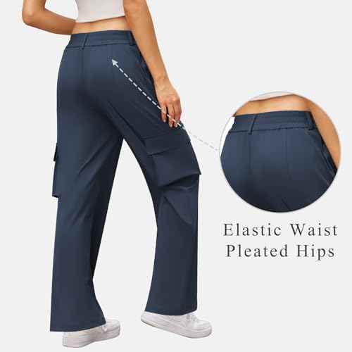 Cargo Pants for Women Baggy Lightweight High Waisted Hiking Pants for Travel Casual