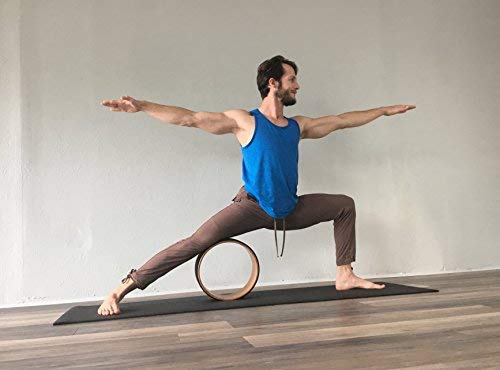 SukhaMat Pro Yoga Wheel - 12.5" x 5" - Deepens Yoga Poses, Relieves Back Pain & Enhances Stretching - Includes Online Video Guide & Printed Instructions