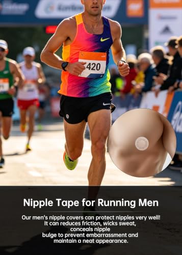 4 Pairs Waterproof Silicone Nipple Covers for Men - Reusable Anti-Chafing, Invisible Under Shirts - Size 1 Inch