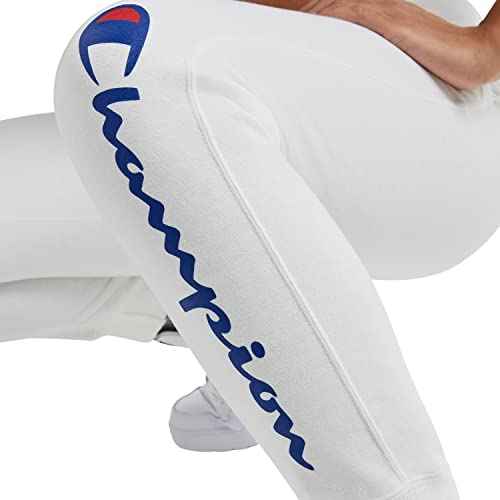 Champion, Powerblend, Fleece Joggers, Comfortable Pants for Women, 29" (Plus, White Script, XX-Large