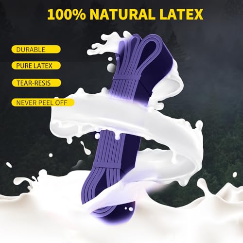 Purple Resistance Band for Fitness & Workout, Latex Pull-up Exercise Bands