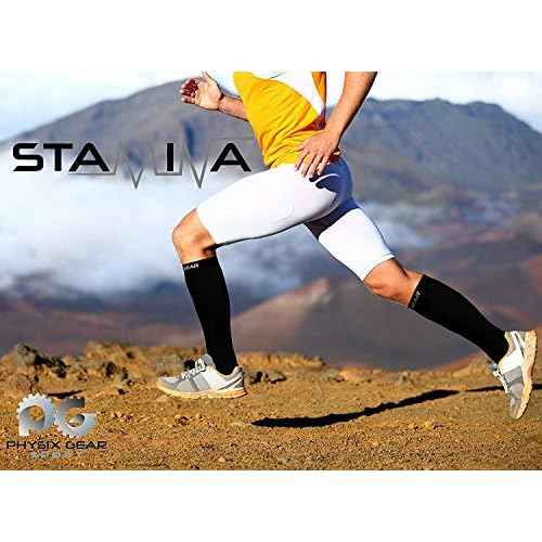 Physix Gear Compression Socks 20-30 mmHg - Men & Women - Running, Nurses, Shin Splints, Flight, Travel
