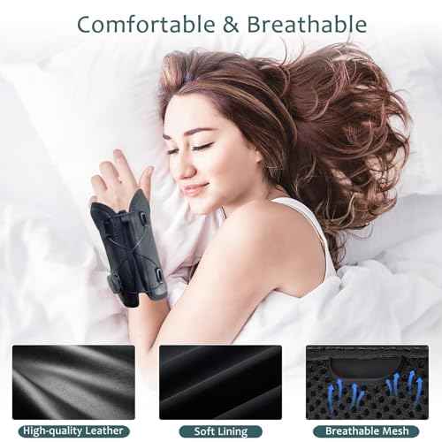 Carpal Tunnel Wrist Brace Night Support, Adjustable Wrist Support Splint, Hand Brace for Pain Relief, Carpal Tunnel Syndrome, Tendinitis and Arthritis, for Sleeping Women & Men, Right & Left