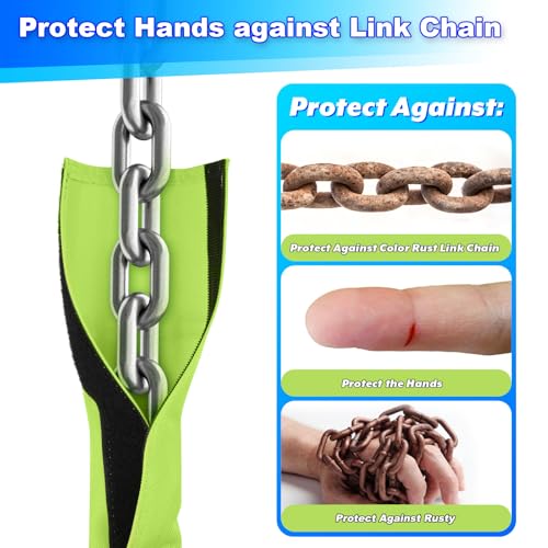 Green Swing Chain Cover 2 Pack Handle Grip Sleeve for Playground & Porch Swings
