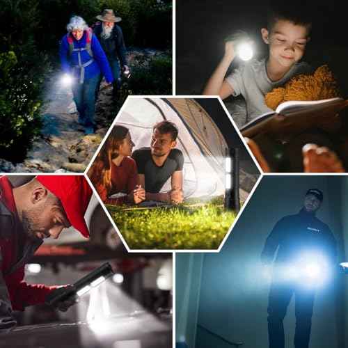 KYEKIO Large Size & High Powered Flashlight, 7200mAh Flashlights High Lumens, Super Bright Flashlight, Rechargeable Flashlights LED, Adjustable Tactical Flash Light, Waterproof Flash Light for Home