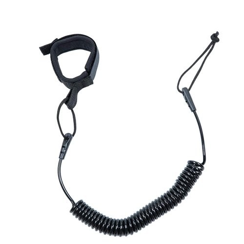 HEYTUR Coiled SUP Leash 10' Surfboard Leash Sup Leg Rope Strap Stand Up Paddleboard Leash (5mm Black)