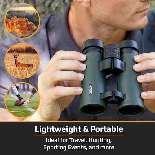 Carson RD Series 8x26mm Open-Bridge Waterproof Compact Binoculars (RD-826), Green