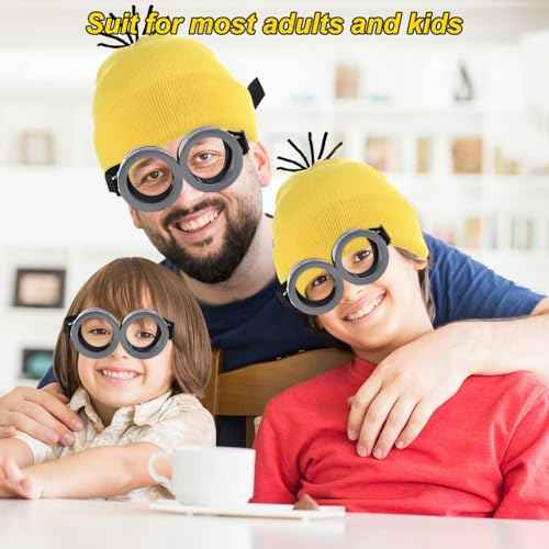 2 Pack Round Cartoon Goggles Costume Accessories Vintage Steampunk Goggles Cosplay Party Supplies