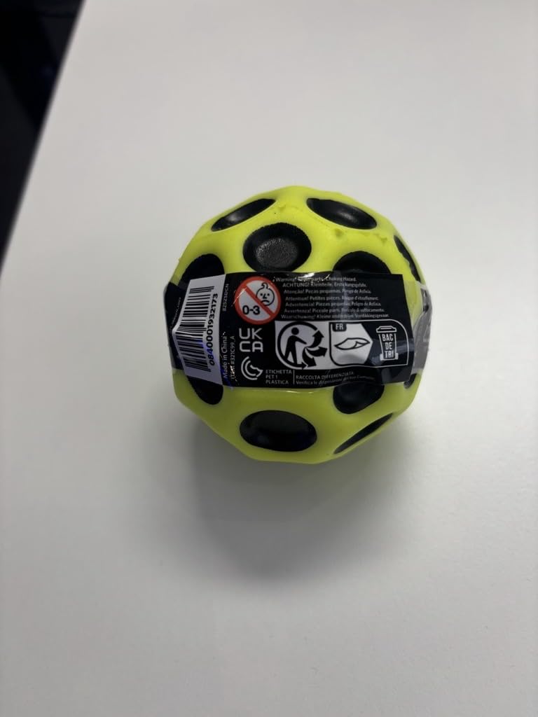 Waboba The Original Moon Ball - Hyper Bouncy Ball – Makes Pop Sound When Bounced - All Ages Extreme Bounce & Fun - Perfect for Active Play & Indoor or Outdoor Games - Yellow