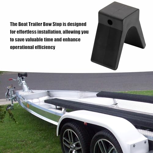 Boat Trailer Bow Stop Rubber V-Span 2 Inch Wide 4 Inch Length for Secure Loading