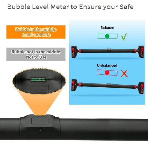 Adjustable Pull Up Bar for Doorway - Upper Body Workout Training Bar with Locking Mechanism, No Screw Installation, Portable Design, Max Load 440 Lbs, Fits 27.2"-36.2" Width for Upper Body Training