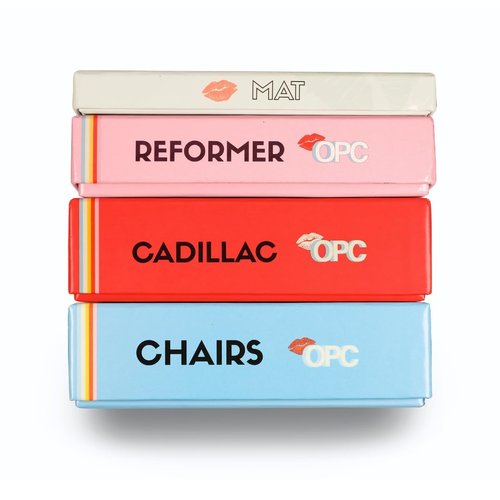 OnlinePilatesClasses Pilates Reformer Deck with Free Video Tutorials, Fitness Flash Cards with 79 All-Levels Cards for Home Gym Exercise, Reformer Not Included