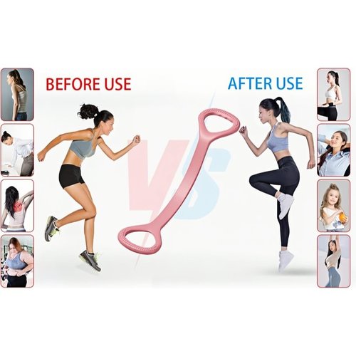 Figure 8 Resistance Band, Fitness Elastic Rope, Execrise Workout for Arm, Back, Chest and Shoulder, Yoga, Pilates, Stretching, Physical Therapy Equipment