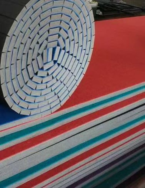 Indoor Gymnastics Track Exercise Mat - Grippy Carpet Top, Sturdy Foam for MMA, Cheerleading, Fitness - Roll Out Design for Easy Setup