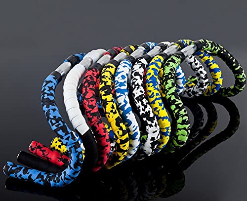 KINGOU Black & Green Camouflage EVA Road Bike Handlebar Tape - 2PCS