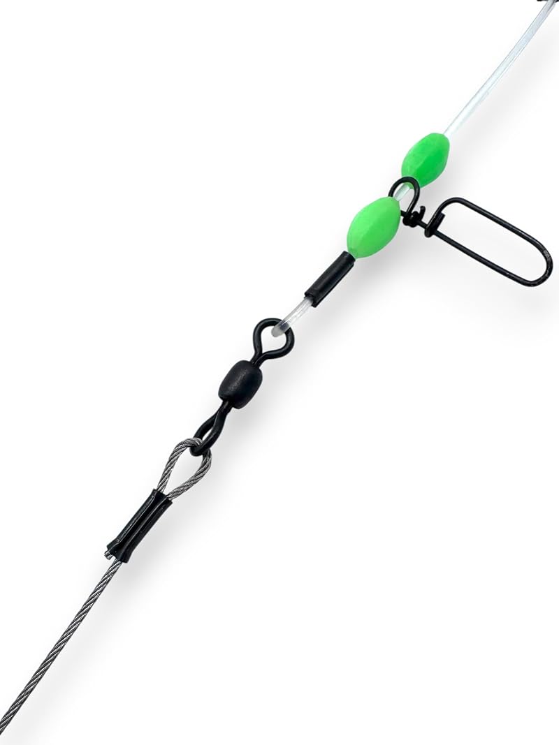 Castable Surf Shark Rig with Circle Hook, 8' Overall Length, 270lb Bite Leader - 10/0 Variation