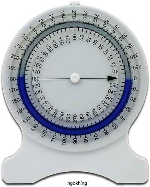 ngokhing Inclinometer for Physical Therapy | No-Leak PT Inclinometer for Range of Motion (ROM) Measurements by SenseAid for Students and Professionals
