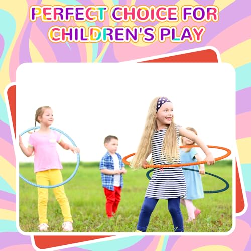 Poen 10 Pcs Adjustable Detachable Exercise Hula Hoop for Kids and Adults - Color