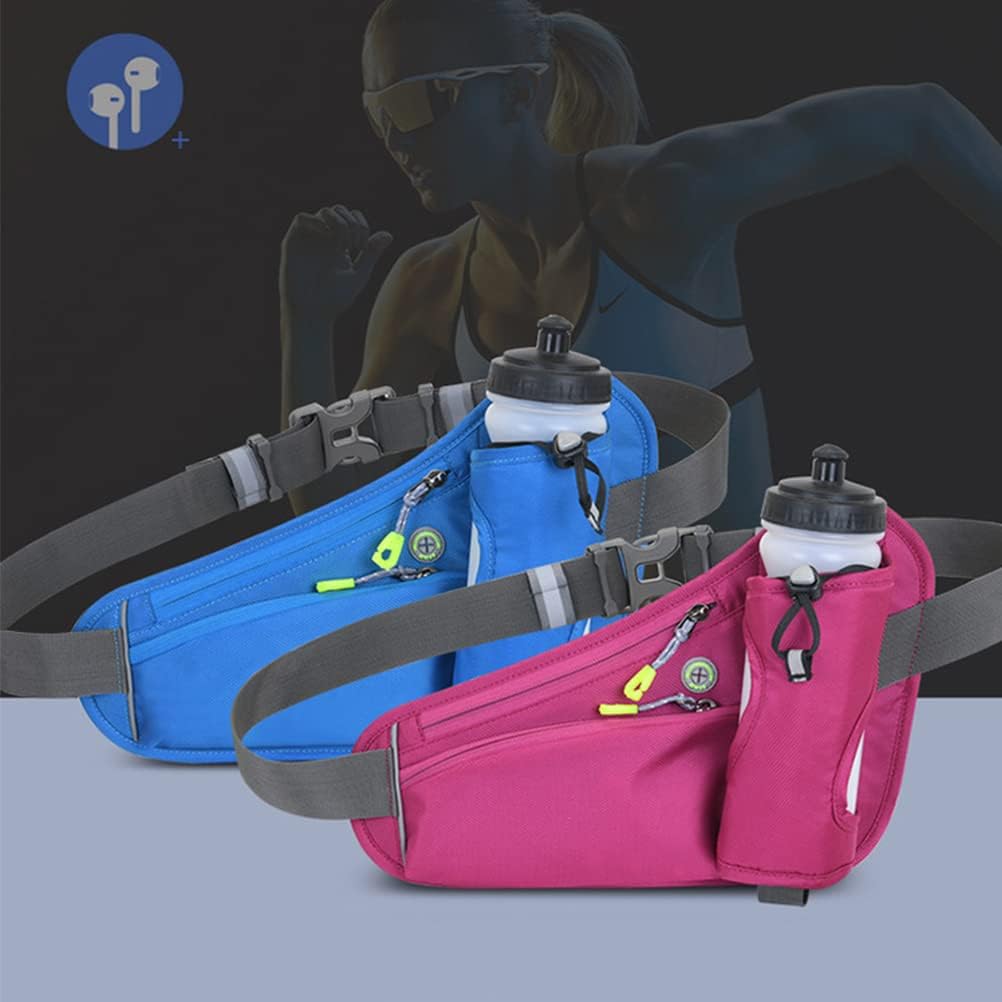Hydration Running Belt with Bottle, Fanny Pack with Water Bottle Holder Unisex Sport Pouch Belt for Fitness Jogging Hiking Travel
