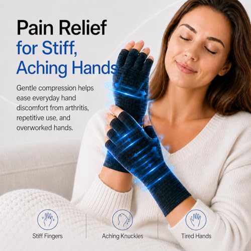 INZILOTEX Medium Arthritis Compression Gloves 20-32mmHg Pain Relief