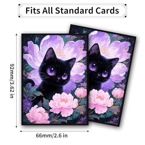 Cats and Flowers Art Card Sleeves - MTG Deck Protection, 100 Pack
