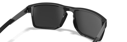Wiley X WX Apex Sunglasses Safety Glasses for Men Shatterproof UV Eye Protection for Combat, Shooting Captivate Polarized Blue Mirror Lenses Matte Grey Frames