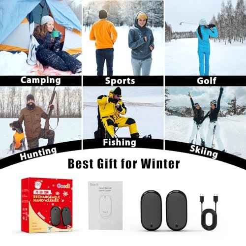 AI Hand Warmers Rechargeable 2 Pack, 12000mAh Electric Hand Warmers, AI Smart Chips 20Hrs Long Safe Heat, PD 3.0 20W, Portable Pocket Heater Gifts for Christmas, Outdoor