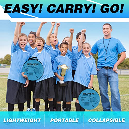 Blue 3.3x2.2 FT Indoor Soccer Goal for Kids Age 4-8, 2 Pack, Portable & Durable