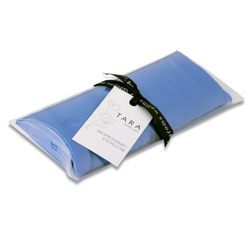 TARA Spa Therapy Aroma Wellness Aromatherapy Silk Eye Pillow, Relaxation Sooth Eye Strain, Rest, Blue