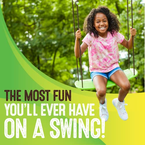 Green Stand Up Tree Swing for Kids - Surfing Tree Swing with 24-Inch Board & UV Rope