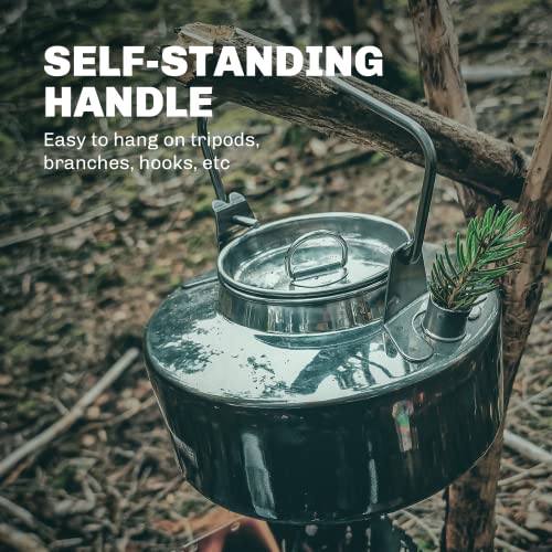 Fire-Maple Antarctic Camping Kettle 1.1 Quart Stainless Steel Portable Camp Tea Pot