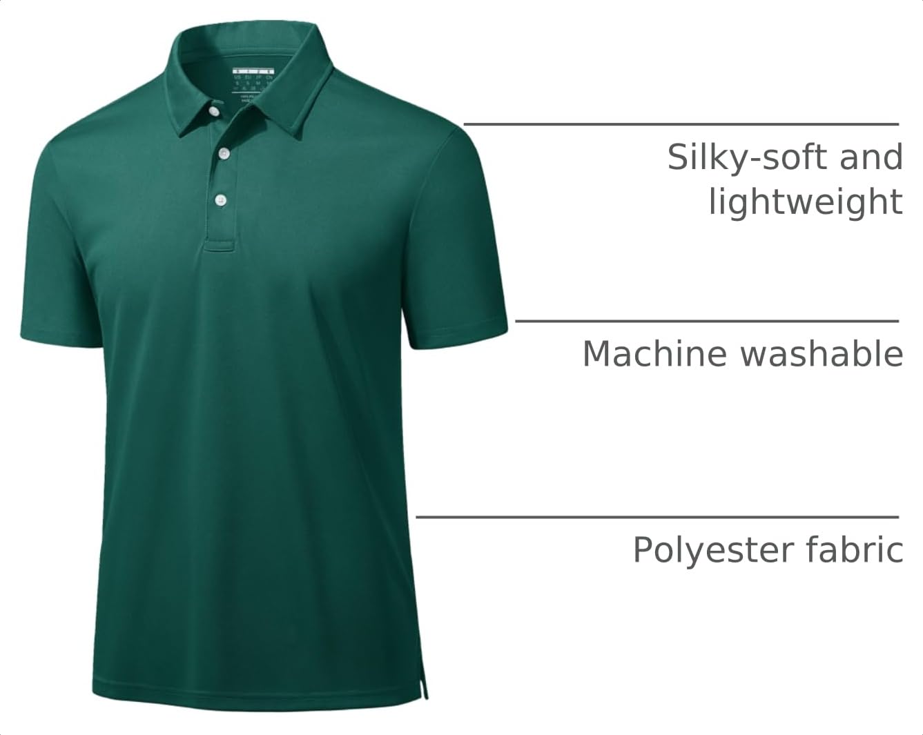 MAGCOMSEN Polo Shirts for Men Dry Fit Lightweight Active Golf Polos Short Sleeve Moisture Wicking Collared Shirt