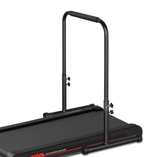 Walking Pad Handle Bar Only: Adjustable Iron Hand Rails Stand for Suitable for Walking Pads and Treadmill Up to 23.62 Inches Wide Handlebar Four Adjustable Heights 31.5-39.37in with Non-Slip Feet