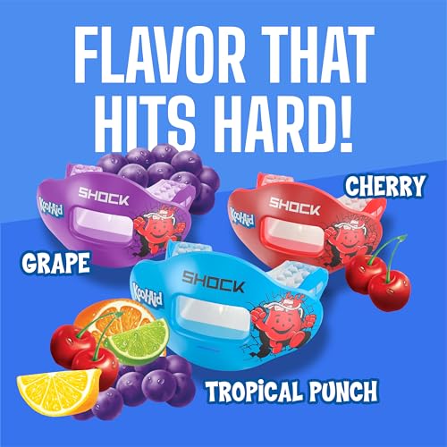 Shock Doctor Kool Aid Lip Guard Mouth Guard - Max Air Flow, Full Mouth Protection Compatible with Braces, Lip Guard, Instant Fit Mouthguard for Football, Hockey, Lacrosse
