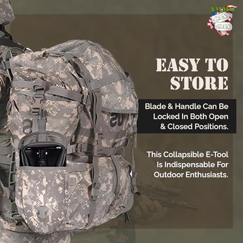 Military-Grade Folding Camping Shovel Set - Survival Entrenching Tool with Carrier
