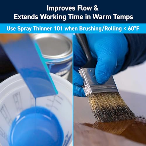 TotalBoat Thinner 100 Brushing Solvent for Marine Paint & Varnish - Gallon, 128 Fl Oz