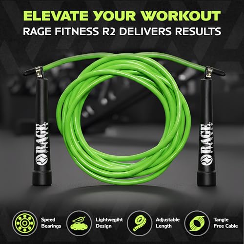 Speed Jump Rope for Cardio Fitness - Adjustable PVC Handle & Smooth Bearings