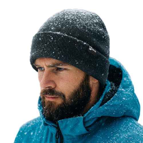 TOP-EX DryKnit¢â Waterproof Merino Wool M/L XL/XXL Fleece Lined Beanie,Warm Cold Weather Winter Hat Men&Women