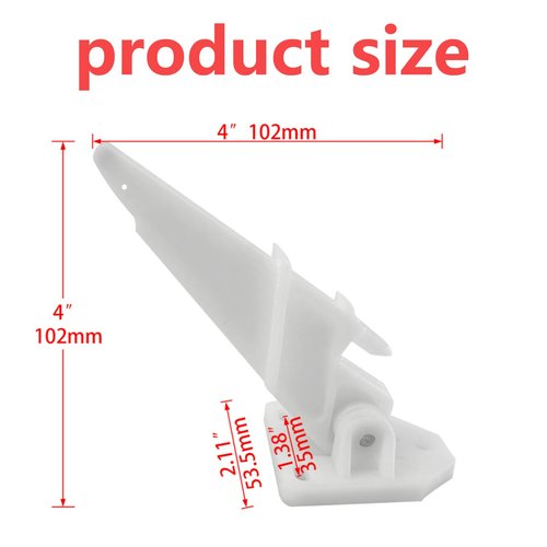 Semetall Universal Marine Speedometer Pitot Tube,White 4" x 4"