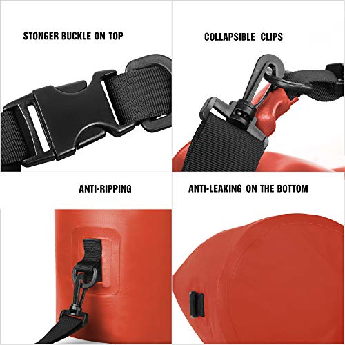 Unigear 10L Waterproof Dry Bag for Kayaking - Orange