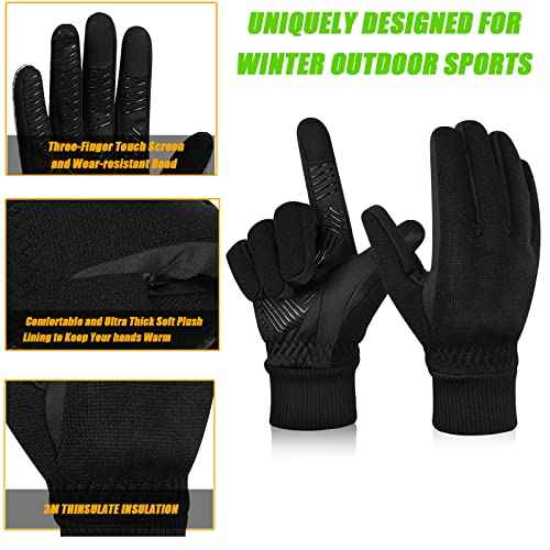 MOREOK Winter Gloves for Men/Women -10¡ÆF 3M Thinsulate Warm Touch Screen Snow Ski Bicycle Bike Gloves for Driving/Cycling/Running/Hiking