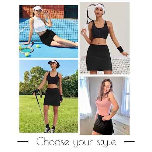 Ekouaer Women's Active Performance Skort Lightweight Skirt for Running Tennis Golf Workout Sports