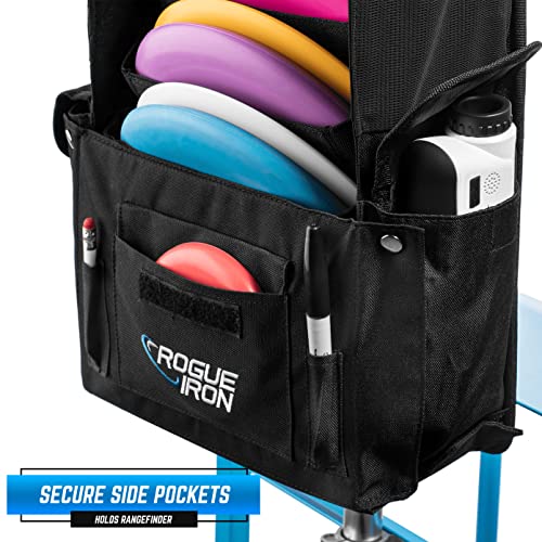 Disc Golf Pouch for Carts Holds 8+ Discs & Accessories - Adjustable Fit
