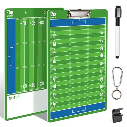 Football Clipboard for Coaches - Dry Erase, Full-Color, Double-Sided