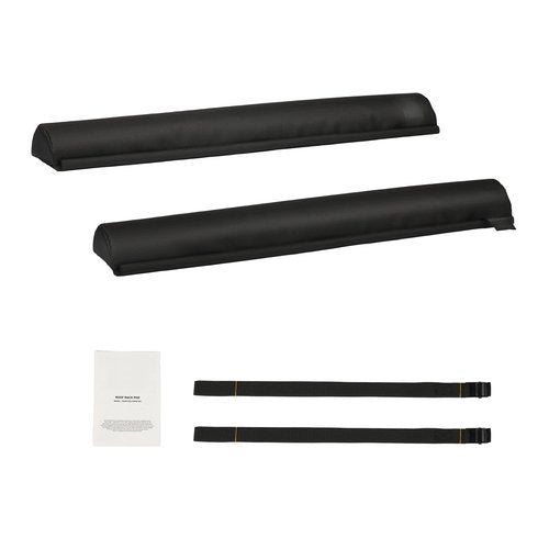 Happybuy Cushioned Roof Rack Pads, 28" Universal Vehicle Roof Rack Pads for Various Crossbars, 88LBS Weight Capacity Luggage Kayak Holder with 2 Straps & Velcros for SUPs, Canoes, Snowboards