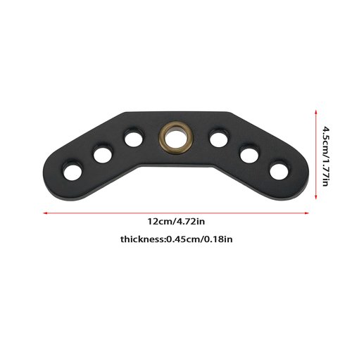 eMagTech 4Pcs Black Leather Bow Yoke Metal Grommet Bow Sling Strap Bracket Mount for DIY Compound Bow Wrist Sling (12x4.5x0.45cm)