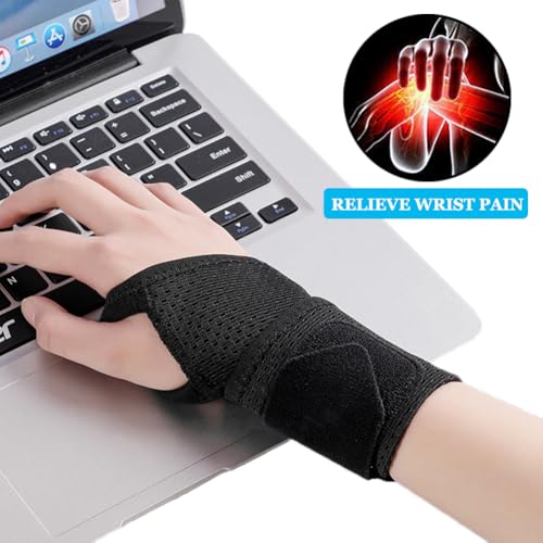 Ultra-Thin Breathable Mesh Wrist Brace Support 2 Pack - Adjustable for Tendonitis, Arthritis, Carpal Tunnel Pain Relief