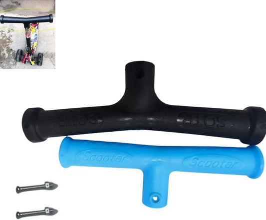 2 Pack Kids Kick Scooter Handlebar Replacement Handle Bar Parts for Kids Scooter Adjustable Height Handlebars 3 Wheel Folding Scooters Removable Seat 1 Inch Tube Front Rear Screw Type