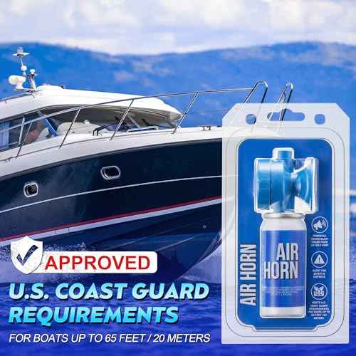 Saillong 1.4oz Marine Boat Air Horn, Loud Air Horns for Safety, Mini Small Blow Fog Bear Horn, Meet Coast Guard, Emergency Use for Marine Boating Sporting Events Outdoor Alarm