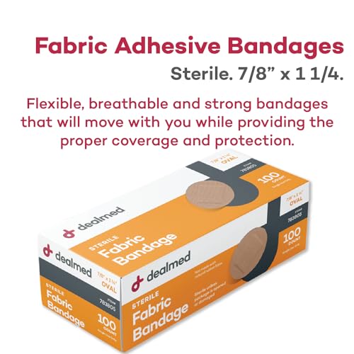 Dealmed Oval Spot Bandages - Latex-Free Non-Stick Wound Care - 300 Count (3 Pack, 100 Count Each)